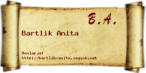 Bartlik Anita névjegykártya